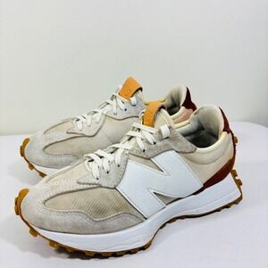 New Balance 327 Women's Size 6.5B Running Shoes Orange Beige White